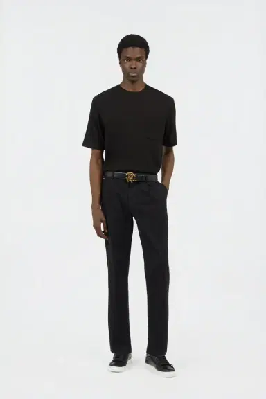 Roberto Cavalli Black Knit T-Shirt with Monogram RC | Thumbnail 6