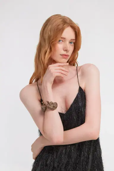 Roberto Cavalli Roar Gold Tiger Head Bracelet | Thumbnail 2