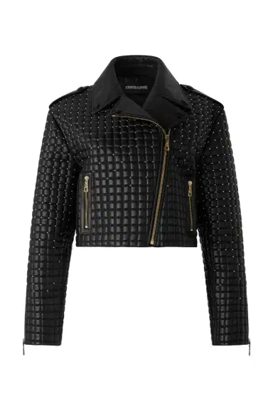 Roberto Cavalli Cropped Jacket With 3D-Effect Quilting | Thumbnail 1