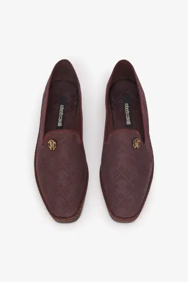 Roberto Cavalli Flat Loafers With Mirror Snake Monogram | Thumbnail 6