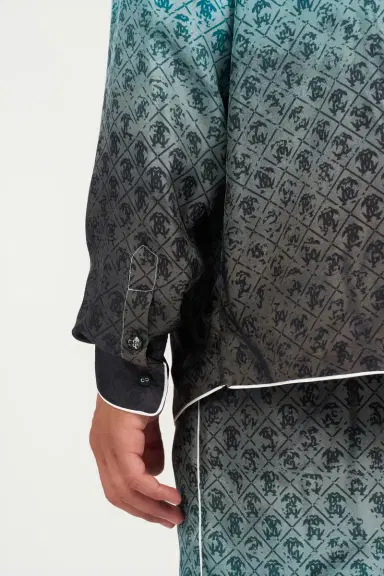 Roberto Cavalli Silk Shirt with Monogram | Thumbnail 6