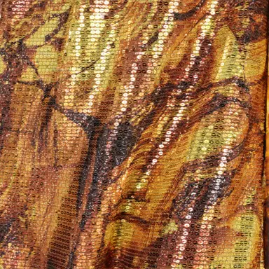 Roberto Cavalli Silk Caftan Dress With Amber Print Sequins | Thumbnail 4