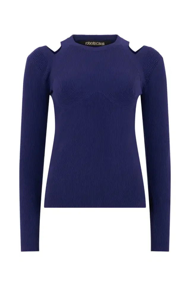 Roberto Cavalli Shoulder Cut-Out Sweater