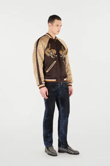 Roberto Cavalli Bomber Jacket With Tigers | Thumbnail 2 Roberto Cavalli Bomber Jacket With Tigers | Thumbnail 2
