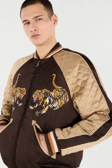 Roberto Cavalli Bomber Jacket With Tigers | Thumbnail 4 Roberto Cavalli Bomber Jacket With Tigers | Thumbnail 4
