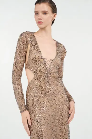 Roberto Cavalli Midi Dress With Sequins | Thumbnail 5 Roberto Cavalli Midi Dress With Sequins | Thumbnail 5