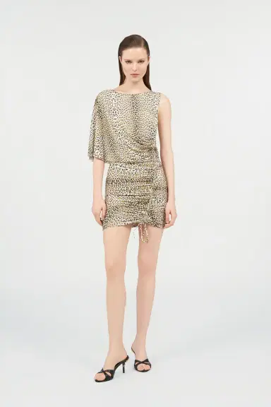 Roberto Cavalli Asymmetric Dress with Pop Jaguar Print | Thumbnail 7