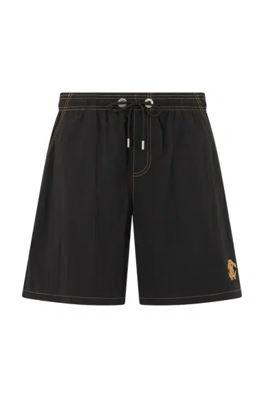 Roberto Cavalli Black Swimsuit Boxer Shorts With Contrast Stitching | Thumbnail 1
