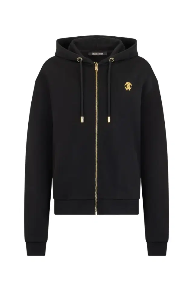 Roberto Cavalli Flaming Rose Print Sweatshirt Hoodie