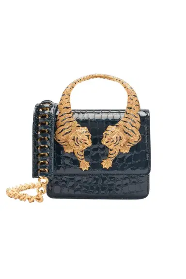 Roberto Cavalli Crocodile-Print Roar Bag | Thumbnail 1 Roberto Cavalli Crocodile-Print Roar Bag | Thumbnail 1