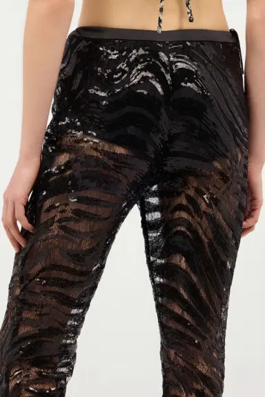 Roberto Cavalli Flared Pants With Zebra Pattern And Sequins | Thumbnail 6