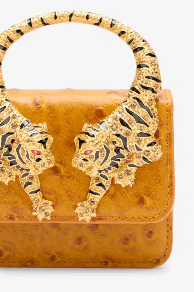 Roberto Cavalli Mini Roar Bag With Jeweled Tigers | Thumbnail 5 Roberto Cavalli Mini Roar Bag With Jeweled Tigers | Thumbnail 5