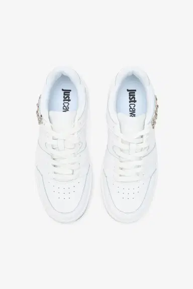 Roberto Cavalli White Low Top Sneakers | Thumbnail 4 Roberto Cavalli White Low Top Sneakers | Thumbnail 4