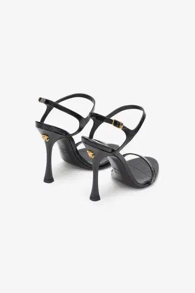 Roberto Cavalli Black Croc-Effect Leather High-Heel Sandals | Thumbnail 3 Roberto Cavalli Black Croc-Effect Leather High-Heel Sandals | Thumbnail 3