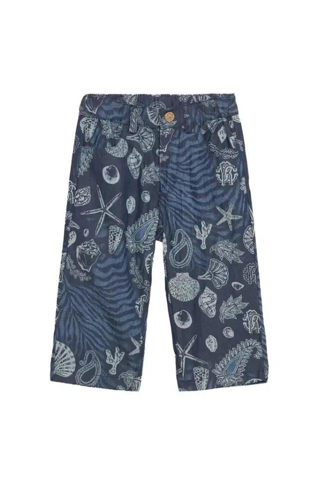 Roberto Cavalli Marine-Print Shorts