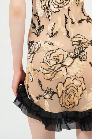Roberto Cavalli Floral Devoré Silk Dress Mini | Thumbnail 6 Roberto Cavalli Floral Devoré Silk Dress Mini | Thumbnail 6