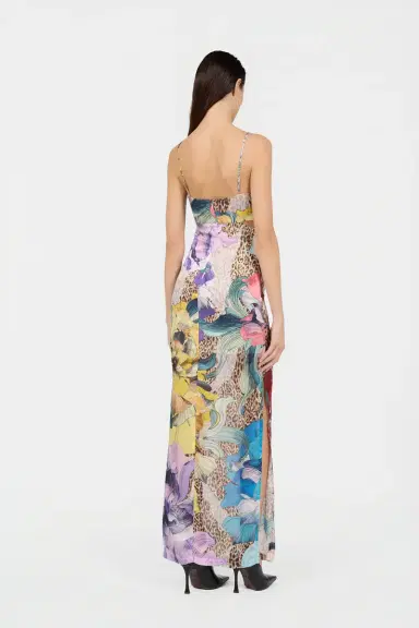 Roberto Cavalli Flower Multicolor Print Dress | Thumbnail 3 Roberto Cavalli Flower Multicolor Print Dress | Thumbnail 3