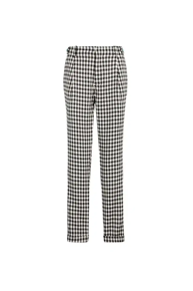 Roberto Cavalli Gingham Straight-Leg Tailored Trousers
