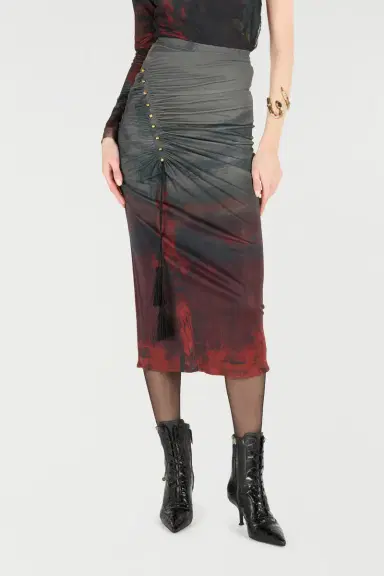 Roberto Cavalli Mottled-Effect Midi Skirt | Thumbnail 2