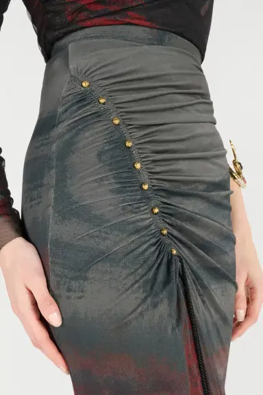Roberto Cavalli Mottled-Effect Midi Skirt | Thumbnail 4