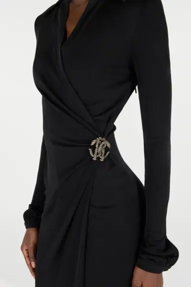 Roberto Cavalli Midi Dress With Mirror Snake Monogram | Thumbnail 5