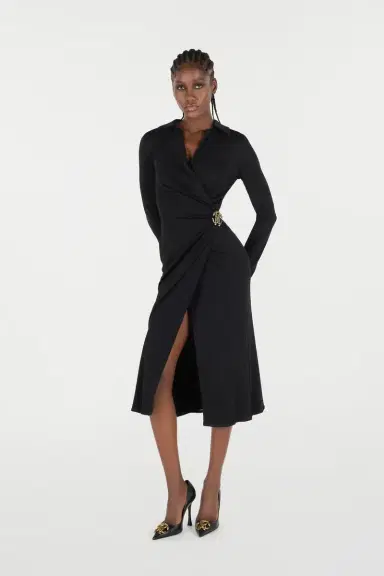 Roberto Cavalli Midi Dress With Mirror Snake Monogram | Thumbnail 6
