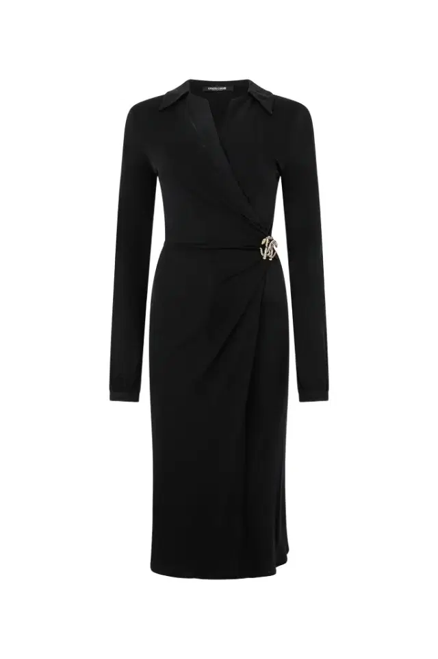 Midi Dress With Mirror Snake Monogram