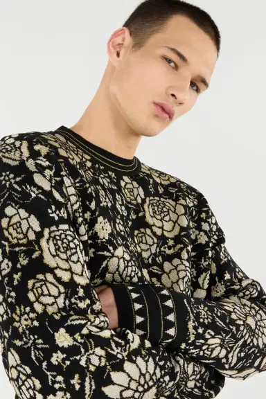 Roberto Cavalli Floral Wool-Blend Sweater | Thumbnail 5
