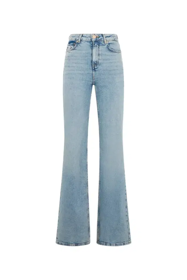 Roberto Cavalli Light Blue Flared Jeans With Monogram RC