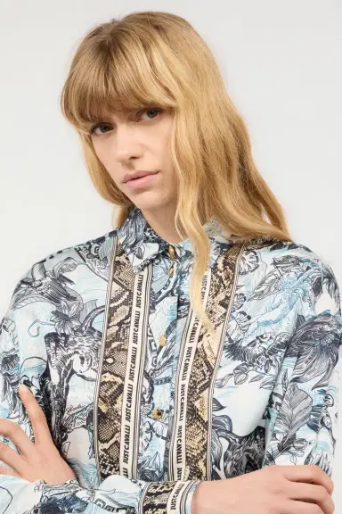 Roberto Cavalli Shirt With Python And Jungle Print | Thumbnail 5