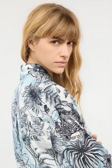 Roberto Cavalli Shirt With Python And Jungle Print | Thumbnail 6