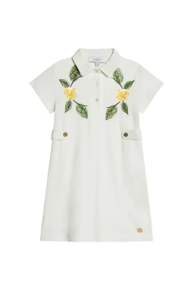 Roberto Cavalli Cotton Dress With Embroidered Flowers