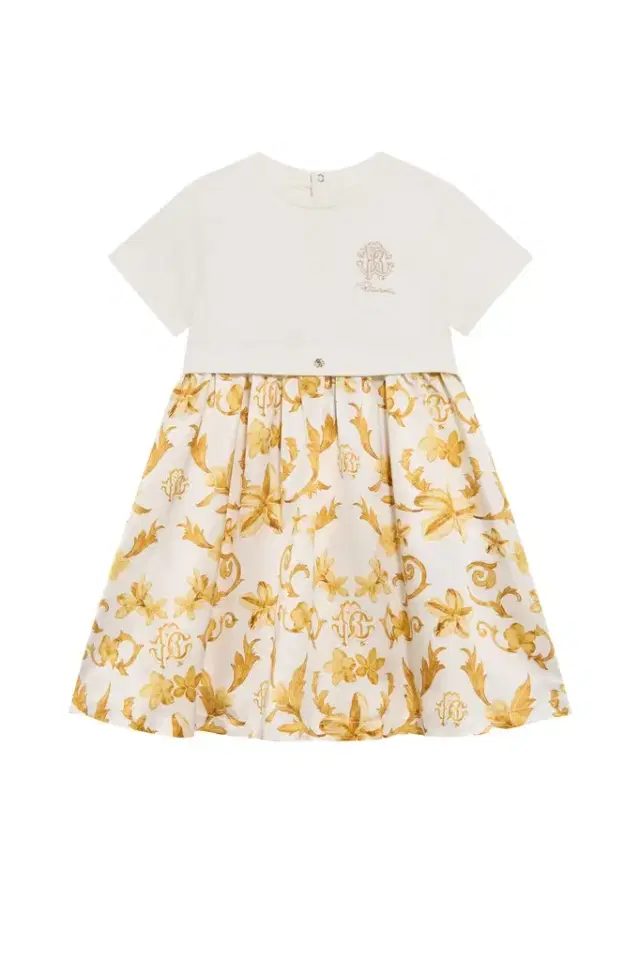 Roberto Cavalli Araldic Print Silk Cotton Dress