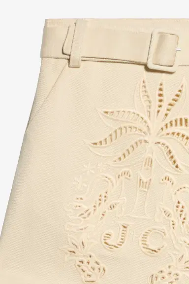 Roberto Cavalli Beige Cotton Miniskirt | Thumbnail 4 Roberto Cavalli Beige Cotton Miniskirt | Thumbnail 4