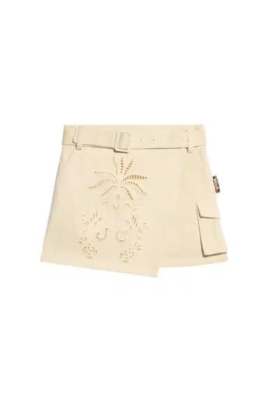 Roberto Cavalli Beige Cotton Miniskirt | Thumbnail 1 Roberto Cavalli Beige Cotton Miniskirt | Thumbnail 1