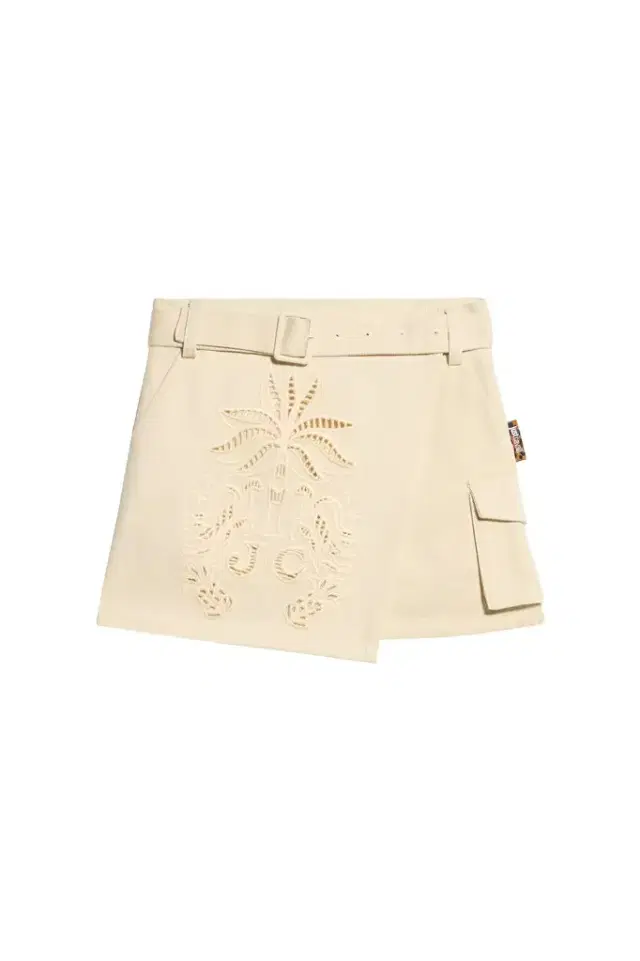 Roberto Cavalli Beige Cotton Miniskirt