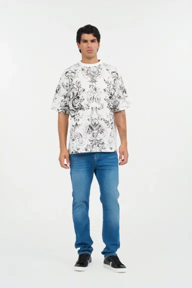 Roberto Cavalli White T-shirt with Ornamental Design | Thumbnail 6 Roberto Cavalli White T-shirt with Ornamental Design | Thumbnail 6