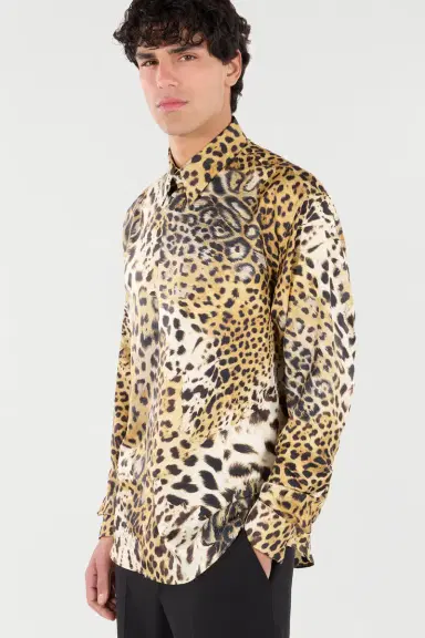Roberto Cavalli Silk Shirt With Animal Prints | Thumbnail 6 Roberto Cavalli Silk Shirt With Animal Prints | Thumbnail 6