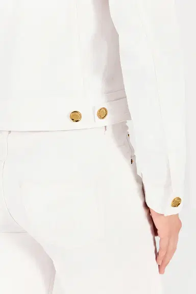 Roberto Cavalli Denim Jacket with Gold Buttons | Thumbnail 6