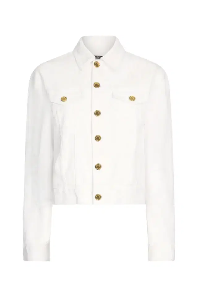 Roberto Cavalli Denim Jacket with Gold Buttons