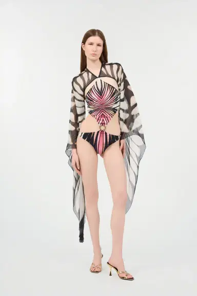 Roberto Cavalli Trikini With Ray Of Pink Print | Thumbnail 7 Roberto Cavalli Trikini With Ray Of Pink Print | Thumbnail 7