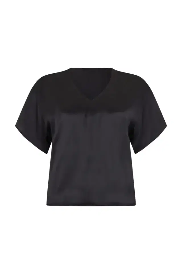 Roberto Cavalli Black Silk Top With Cut-Outs