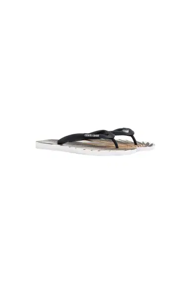 Roberto Cavalli Ray of Gold Print Rubber Flip-Flops | Thumbnail 1