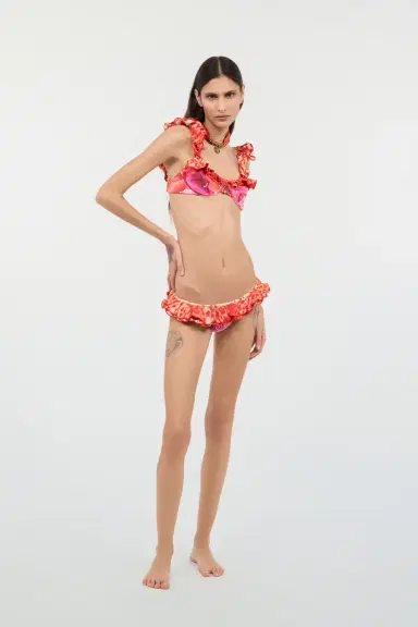 Roberto Cavalli Garden Rose And Cheetah Skin Bikini | Thumbnail 7
