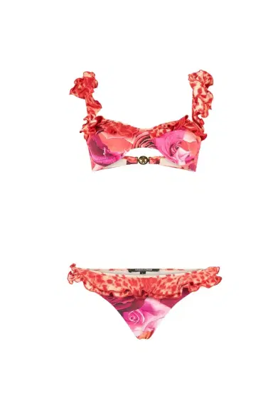 Roberto Cavalli Garden Rose And Cheetah Skin Bikini | Thumbnail 1