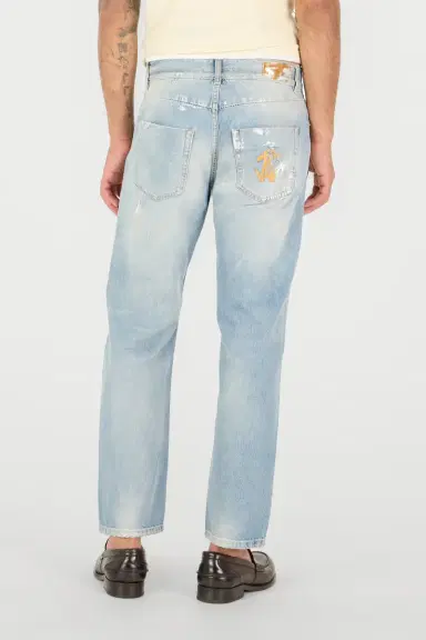 Roberto Cavalli Light Wash Jeans with Monogram RC | Thumbnail 3