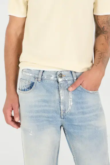 Roberto Cavalli Light Wash Jeans with Monogram RC | Thumbnail 5