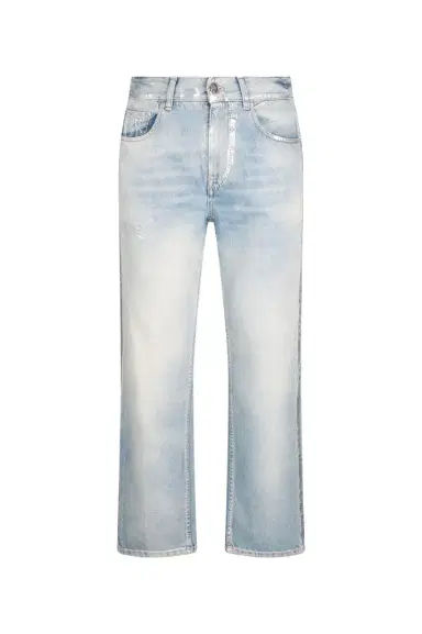 Roberto Cavalli Light Wash Jeans with Monogram RC | Thumbnail 1