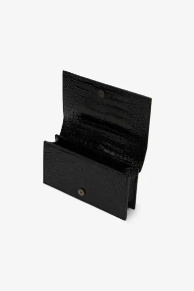 Roberto Cavalli Black Croc-Effect Bag With Monogram RC | Thumbnail 5 Roberto Cavalli Black Croc-Effect Bag With Monogram RC | Thumbnail 5
