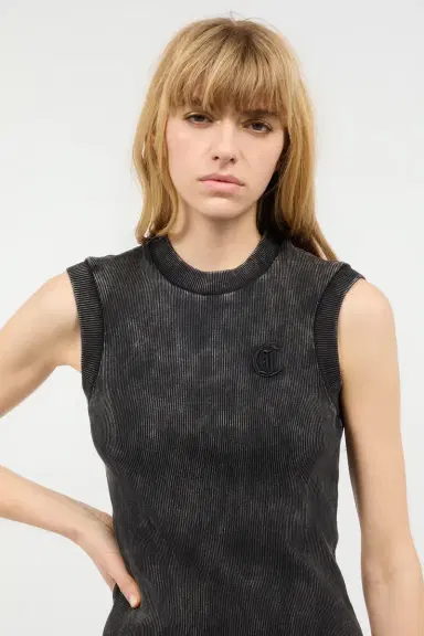 Roberto Cavalli Rib-Knit Mini Dress With JC Monogram | Thumbnail 5